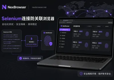 Selenium连接防关联浏览器的接口配置教程：4步核对