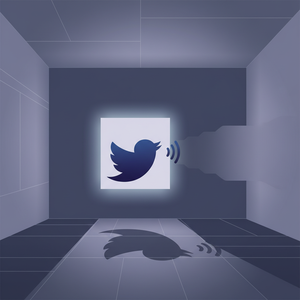 推特鸟在阴影中，暗示限流