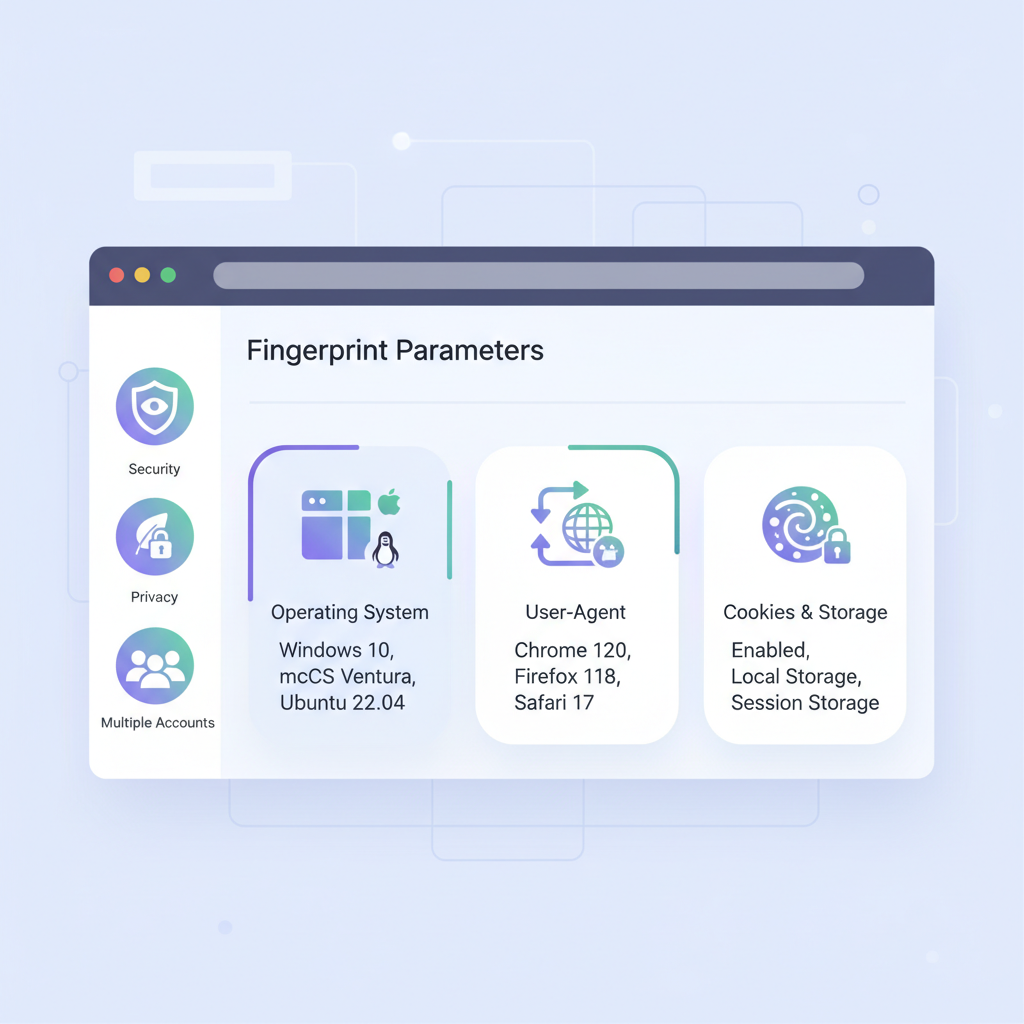 数字浏览器界面及隐私保护图标