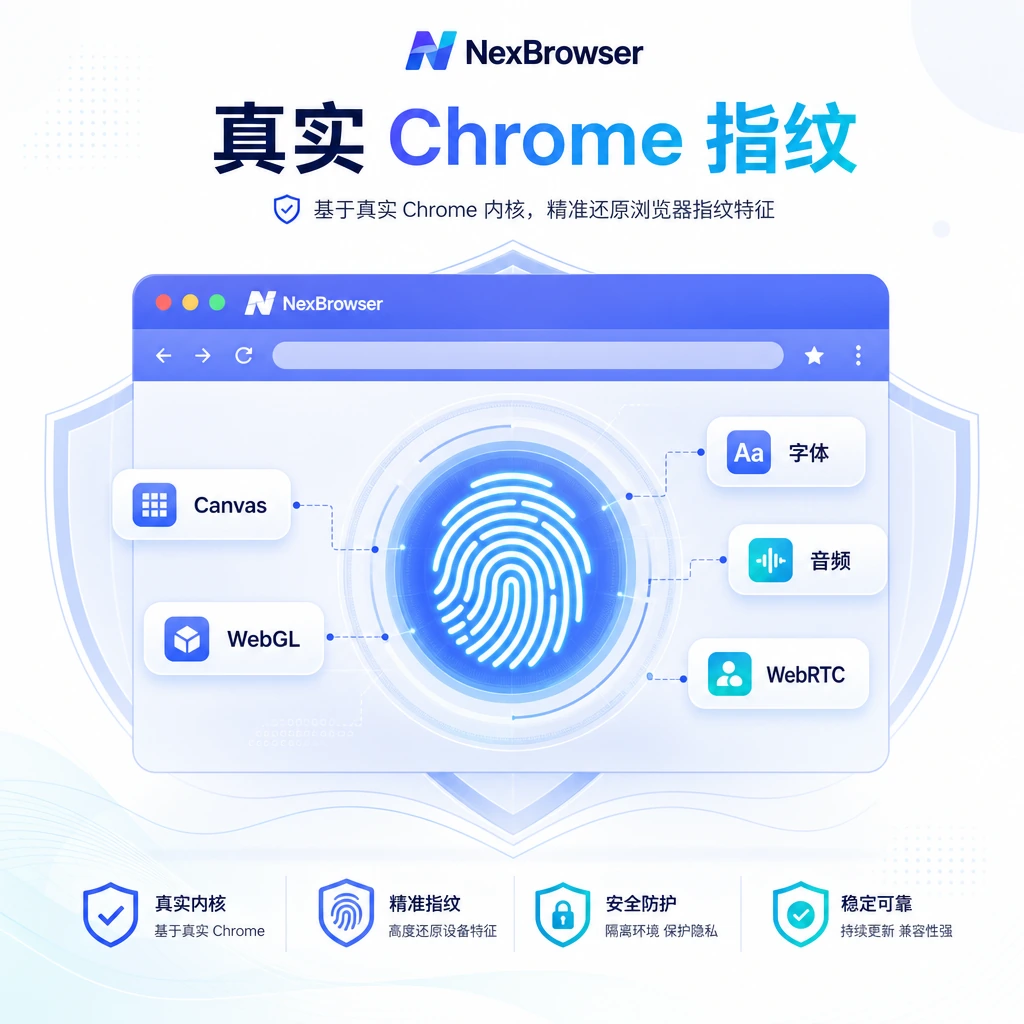 真实 Chrome 指纹